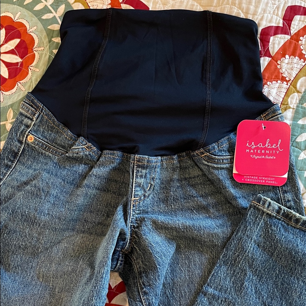 Isabel Maternity by Ingrid & Isabel Flare Jeans in Lt. Blue Denim Size 2 - Picture 8 of 13